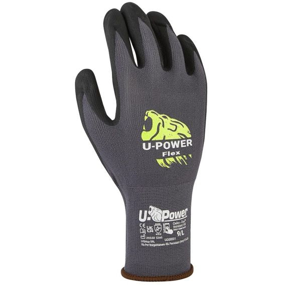 Guanti da lavoro Flex grigio taglia 10 U-Power Guanti da lavoro Flex grigio taglia 10 U-Power